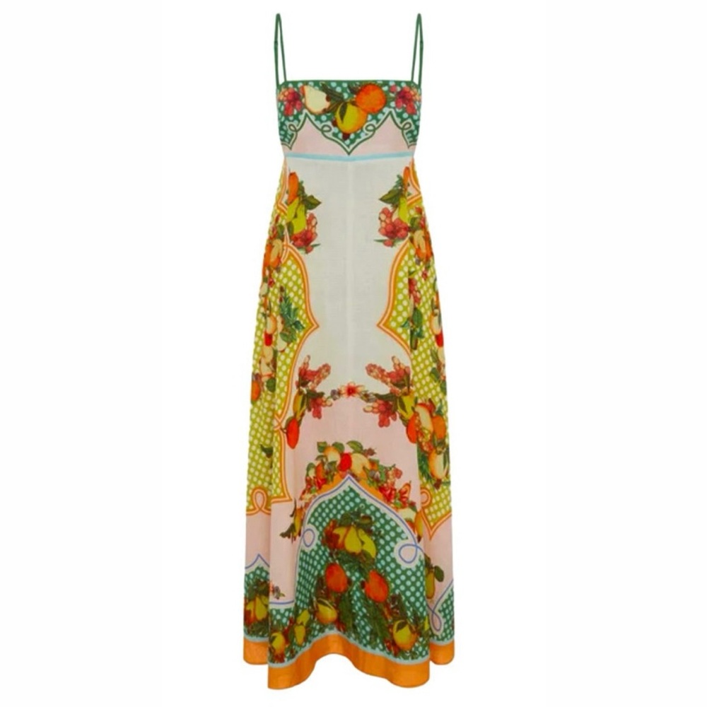 HOUSE OF HARLOW | Floral Fruit Prints Maxi Dress